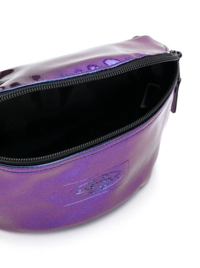 Shop Eastpak Iridescent Belt Bag In Purple