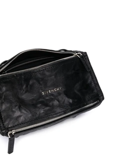 Shop Givenchy Pandora Mini Bag In Old Pepe Leather In Black