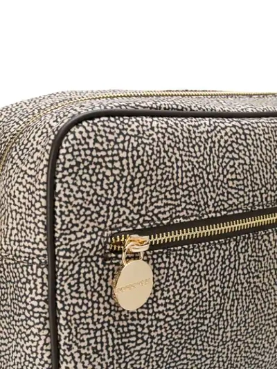 Shop Borbonese All-over Print Shoulder Bag In Neutrals