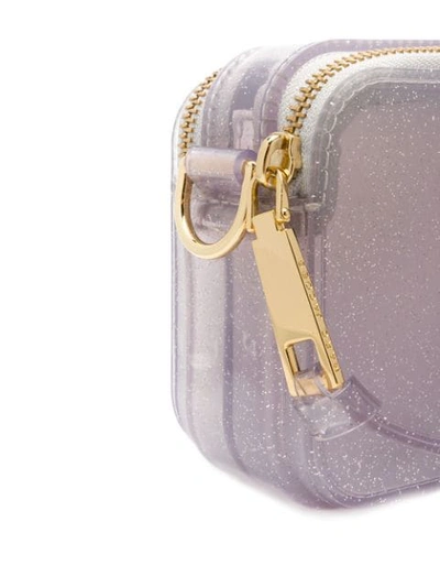 Shop Marc Jacobs Glitter Shoulder Bag In Silver