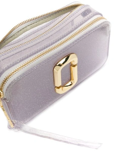 Shop Marc Jacobs Glitter Shoulder Bag In Silver