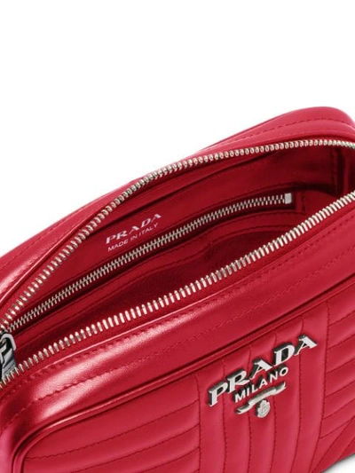 Shop Prada Diagramme Handbag In Red