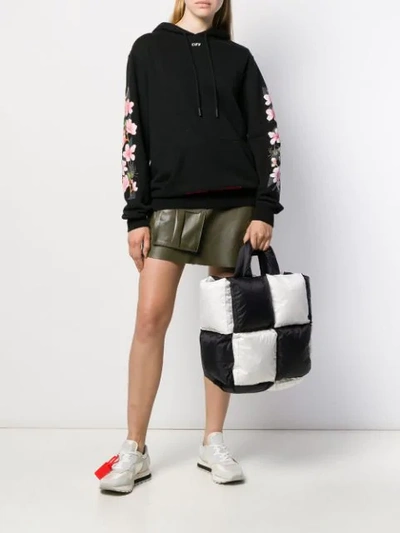 Shop Off-white Small Puffy Checked Bag In Black