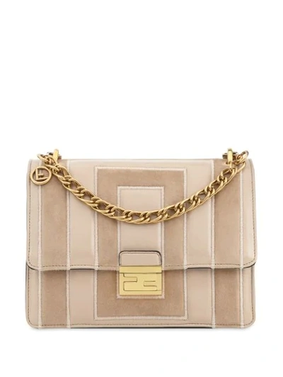 Shop Fendi Kan U Shoulder Bag In Neutrals