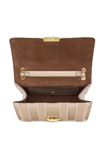 Shop Fendi Kan U Shoulder Bag In Neutrals