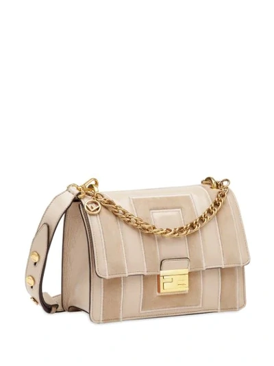 Shop Fendi Kan U Shoulder Bag In Neutrals