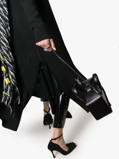 Shop Alyx Black Brie Dual Strap Leather Shoulder Bag