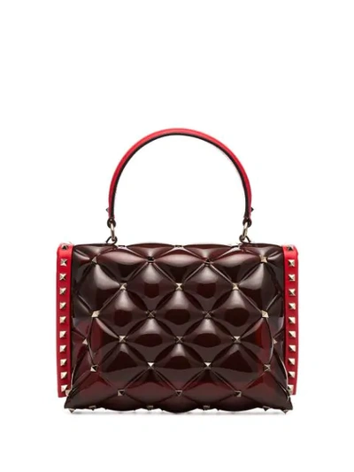 Shop Valentino Garavani Candystud Shoulder Bag In Red