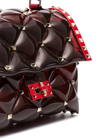 Shop Valentino Garavani Candystud Shoulder Bag In Red