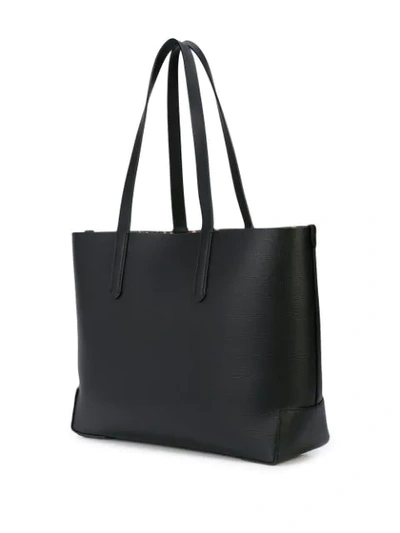 Shop Burberry Embossed Monogram Motif Tote In Black