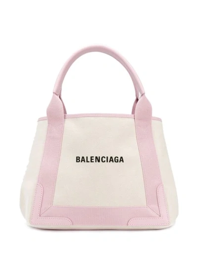 Shop Balenciaga Cabas S Tote Bag In Neutrals