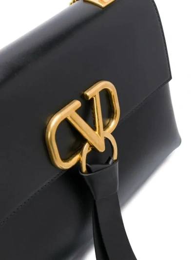 Shop Valentino Vring Chain Cross-body Bag In Black