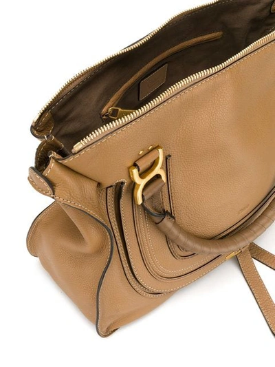 Shop Chloé Marcie Shoulder Bag In Brown