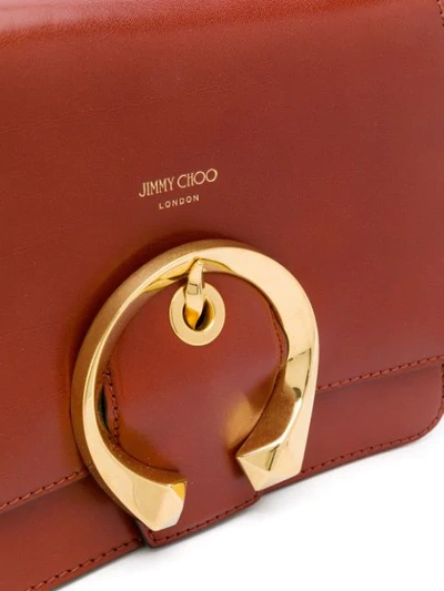 Shop Jimmy Choo Madeline Shoulder Bag In Brown