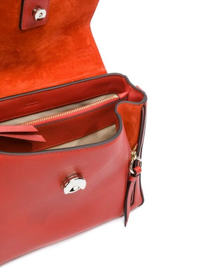 Shop Chloé Medium Faye Day Bag In Red