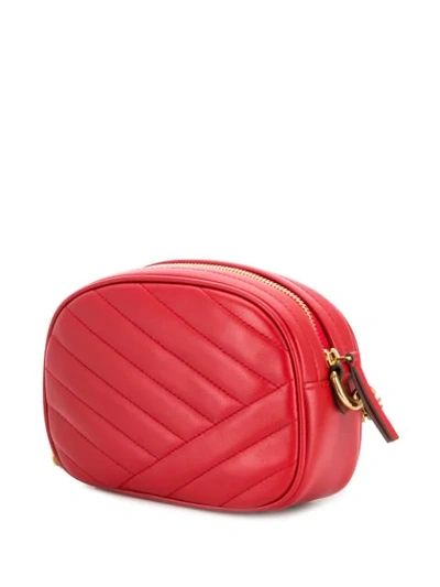 Shop Tory Burch Kira Small Leather Crossbody In Red