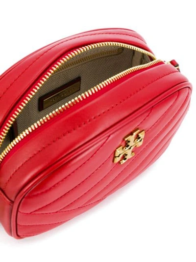 Shop Tory Burch Kira Small Leather Crossbody In Red