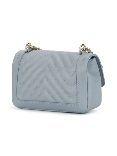 Shop Giorgio Armani Mini Shoulder Bag In Blue