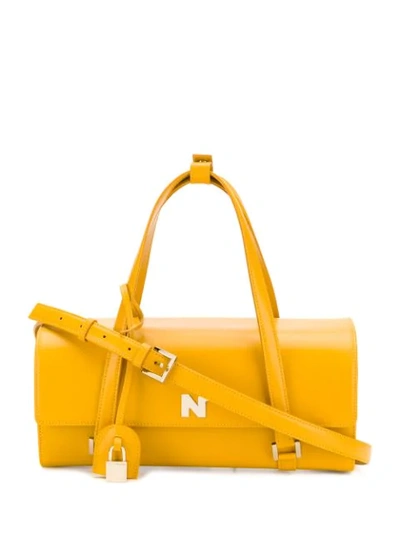Shop Nina Ricci Long Logo Tote In Yellow