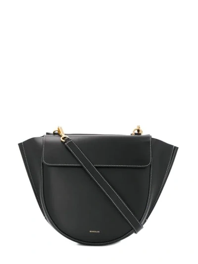 Shop Wandler Medium Hortensia Shoulder Bag In Black