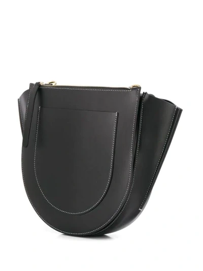 Shop Wandler Medium Hortensia Shoulder Bag In Black