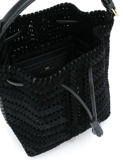 Shop Anya Hindmarch Neeson Drawstring Tote Bag In Black