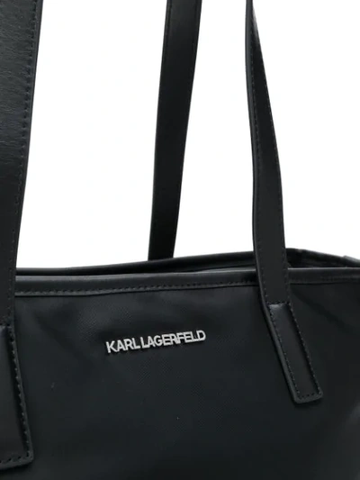 Shop Karl Lagerfeld Ikonik Karl Tote In 999   Black