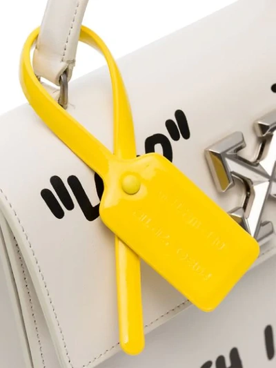 Shop Off-white Leather Hanging Tag In Yellow
