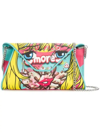 Shop Moschino S'more Shoulder Bag In Multicolour