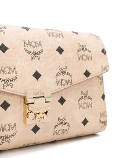 Shop Mcm Millie Flap Crossbody Bag In Neutrals