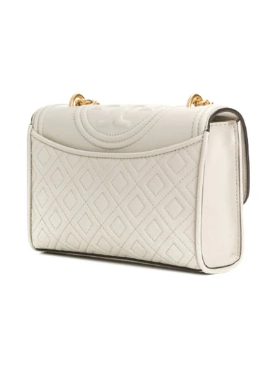 Shop Tory Burch Quilted Foldover Shoulder Bag - White