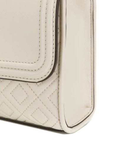 Shop Tory Burch Quilted Foldover Shoulder Bag - White