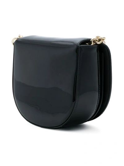 Shop Ferragamo Vela Shoulder Bag In Black