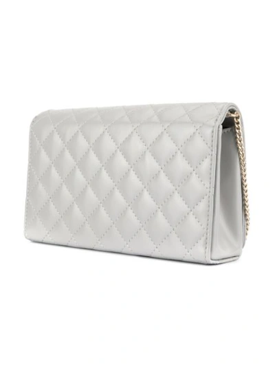 LOVE MOSCHINO QUILTED CROSSBODY BAG - 灰色