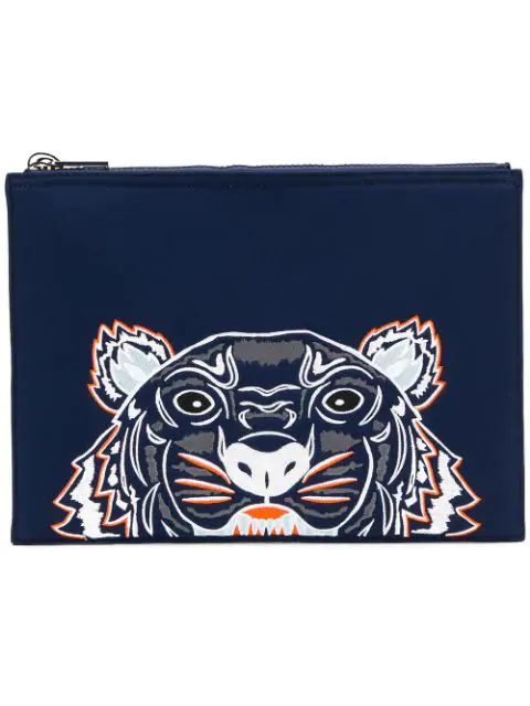 Kenzo Tiger Clutch Blue Modesens