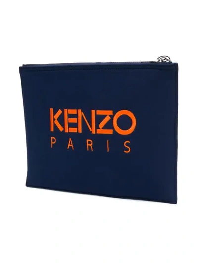 Shop Kenzo Tiger Clutch - Blue
