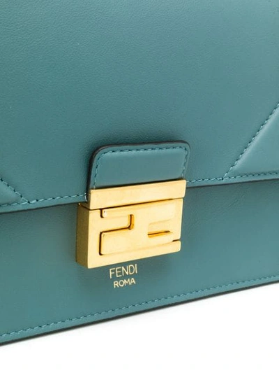 Shop Fendi Kan U Cross Body Bag In Blue