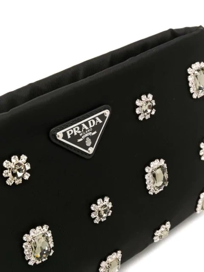 Shop Prada Zip Pouch Handbag In F0dan Black