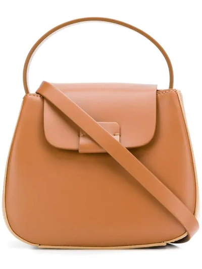 Shop Nico Giani Calf Leather Shoulder Bag - Brown