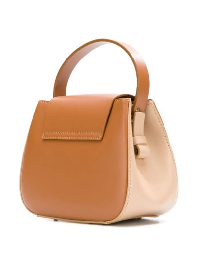 Shop Nico Giani Calf Leather Shoulder Bag - Brown