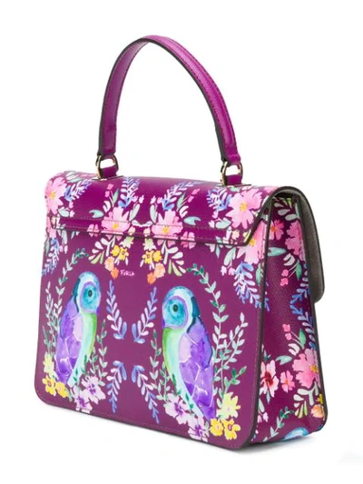 Shop Furla Owl Painted Metropolis Bag - Pink