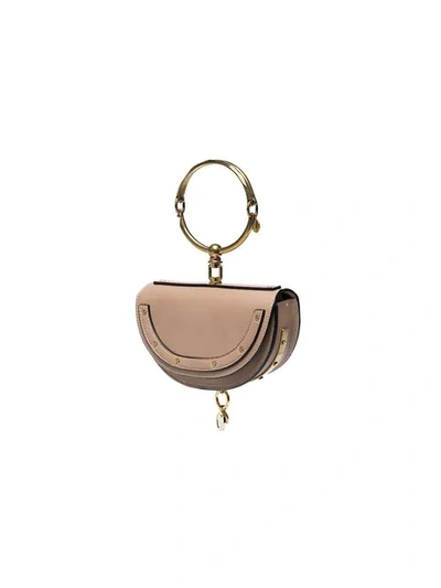 Shop Chloé Nile Mini Bracelet Bag In Neutrals