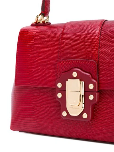 Shop Dolce & Gabbana Lucia Tote In Red