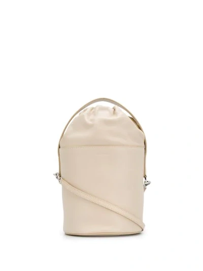 Shop Jil Sander Top Handle Bucket Bag In Neutrals