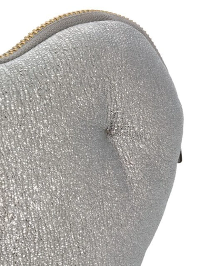 Shop Anya Hindmarch Chubby Heart Clutch Bag In Metallic