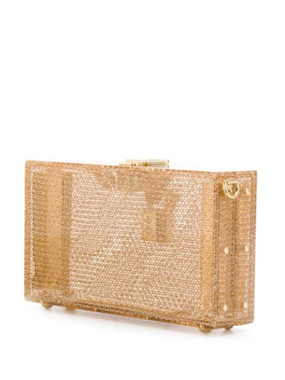 Shop Dolce & Gabbana Chain Clutch Bag In Gold