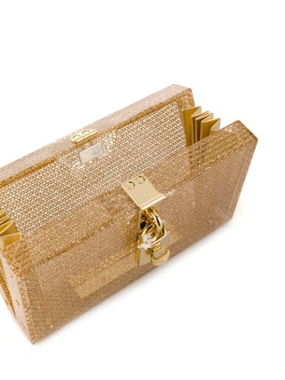 Shop Dolce & Gabbana Chain Clutch Bag In Gold