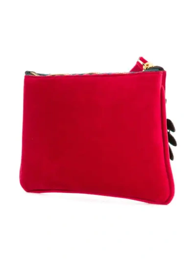 Shop Alila Small Appliqué Flower Clutch In Red