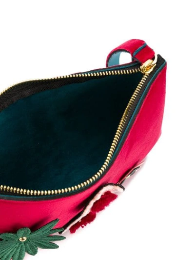 Shop Alila Small Appliqué Flower Clutch In Red