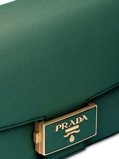 Shop Prada Push-lock Shoulder Bag In Green